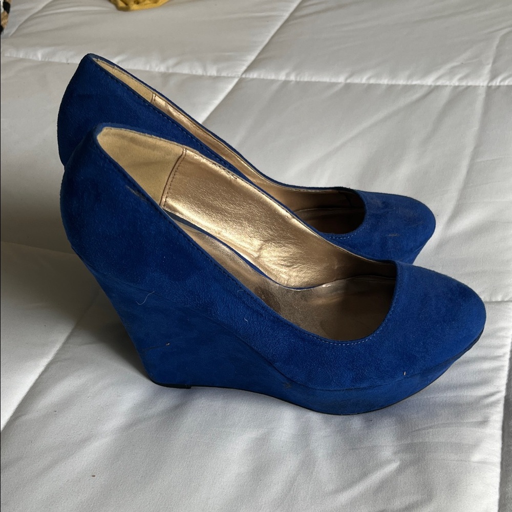 Charlotte Russe Royal Blue Wedges